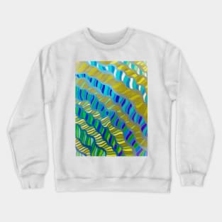 Waves of Blue, Yellow & Green Crewneck Sweatshirt